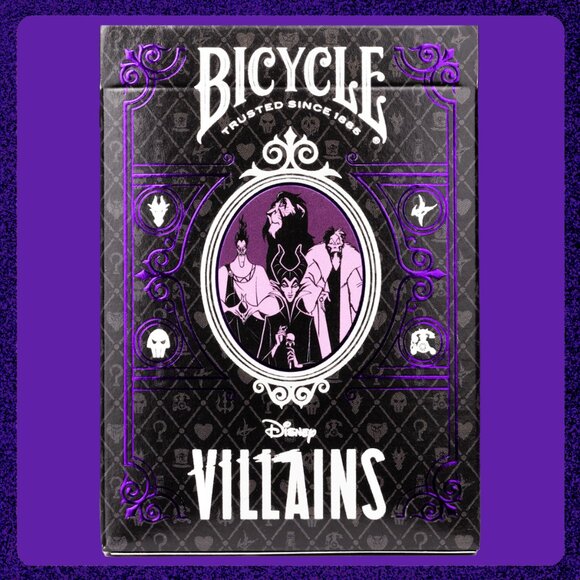 Bicycle x Disney Villains Purple Edition NIB - Picture 2 of 8